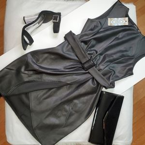 Boohoo faux leather dress
